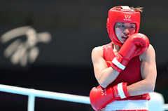 （全运会）（8）拳击——女子50公斤级八分之一决赛：吴愉晋级