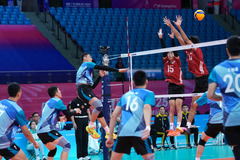 全运会 | 排球男子18岁以下组小组赛：江苏队胜广东队（2）