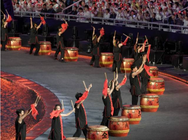 潮州二十四节令鼓在全运会开幕式暖场节目中超燃开场