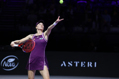 （体育）（1）网球——WTA年终总决赛：莱巴金娜晋级决赛