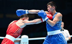 全运会 | 男子拳击71公斤级八分之一决赛：王培成晋级（2）