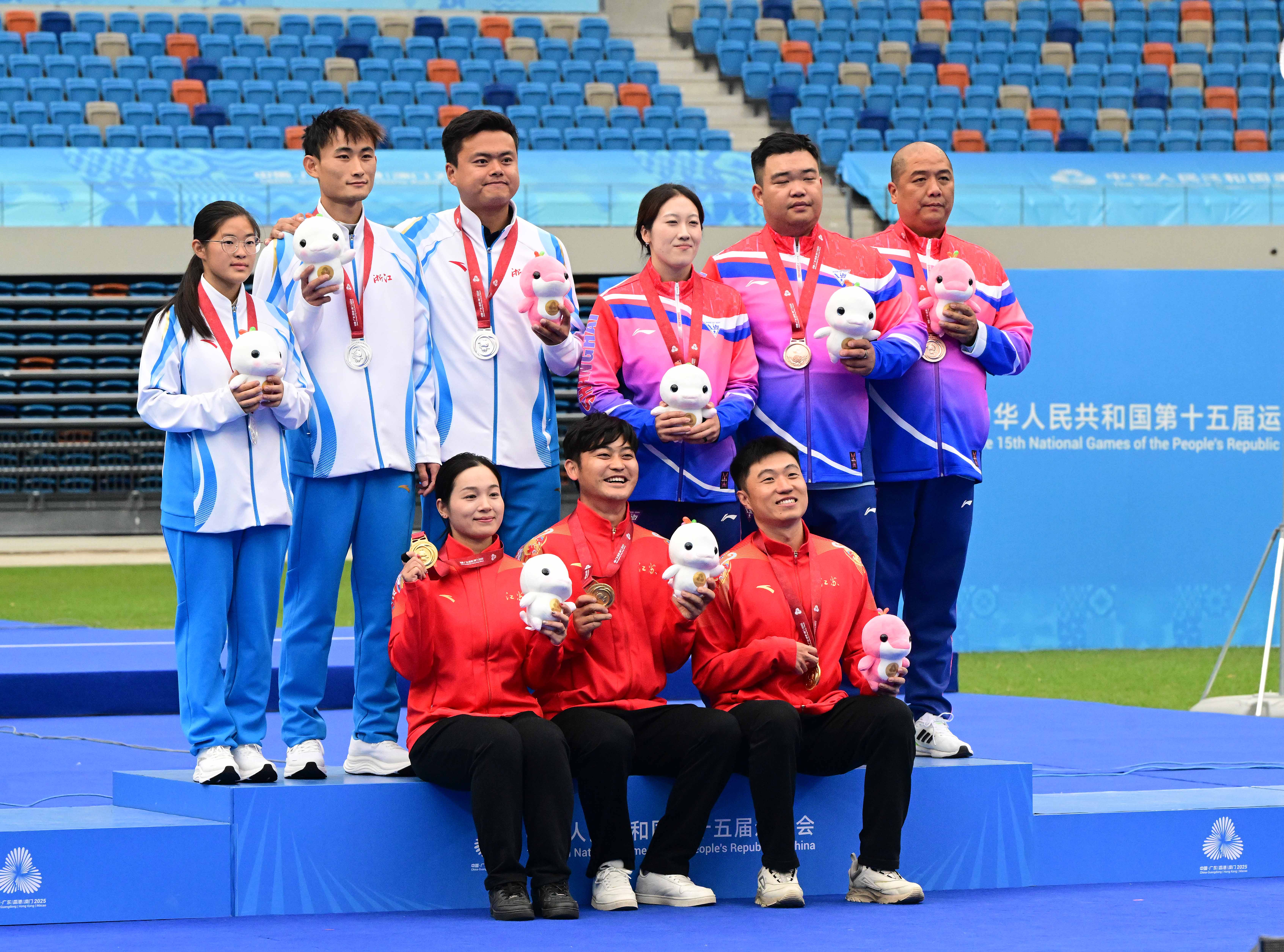 图集 | 江苏队夺得十五运射箭复合弓混合团体赛冠军