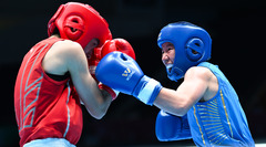 （全运会）（6）拳击——女子50公斤级八分之一决赛：陈鑫丽晋级