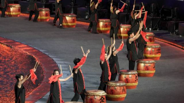 潮州二十四节令鼓在全运会开幕式暖场节目中超燃开场