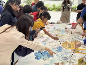 桂木园社区举办深港少儿爱国长卷绘画活动 水墨丹青共绘湾区风光