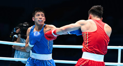 （全运会）（9）拳击——男子71公斤级八分之一决赛：王培成晋级