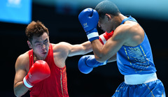 （全运会）（2）拳击——男子92公斤级八分之一决赛：孟繁龙晋级