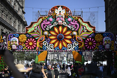 墨西哥城宪法广场大型祭坛迎接亡灵节（6）