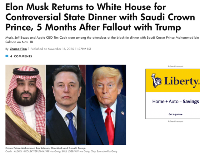 △美国人物与娱乐周刊《人物》报道,与特朗普关系破裂五个月后,马斯克重返白宫 △美国人物与娱乐周刊《人物》报道,与特朗普关系破裂五个月后,马斯克重返白宫