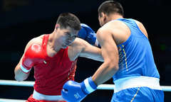 全运会丨拳击男子92公斤以上级八分之一决赛：赵龙凯晋级（2）