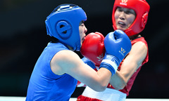 （全运会）（7）拳击——女子66公斤级八分之一决赛：杨柳晋级