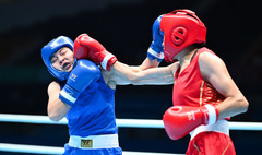 （全运会）（16）拳击——女子66公斤级八分之一决赛：杨柳晋级