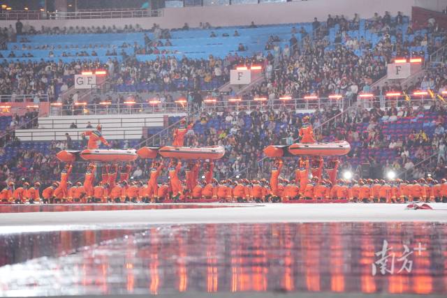 《忠“橙”本色》彩排现场。 粤消宣供图 《忠“橙”本色》彩排现场。 粤消宣供图