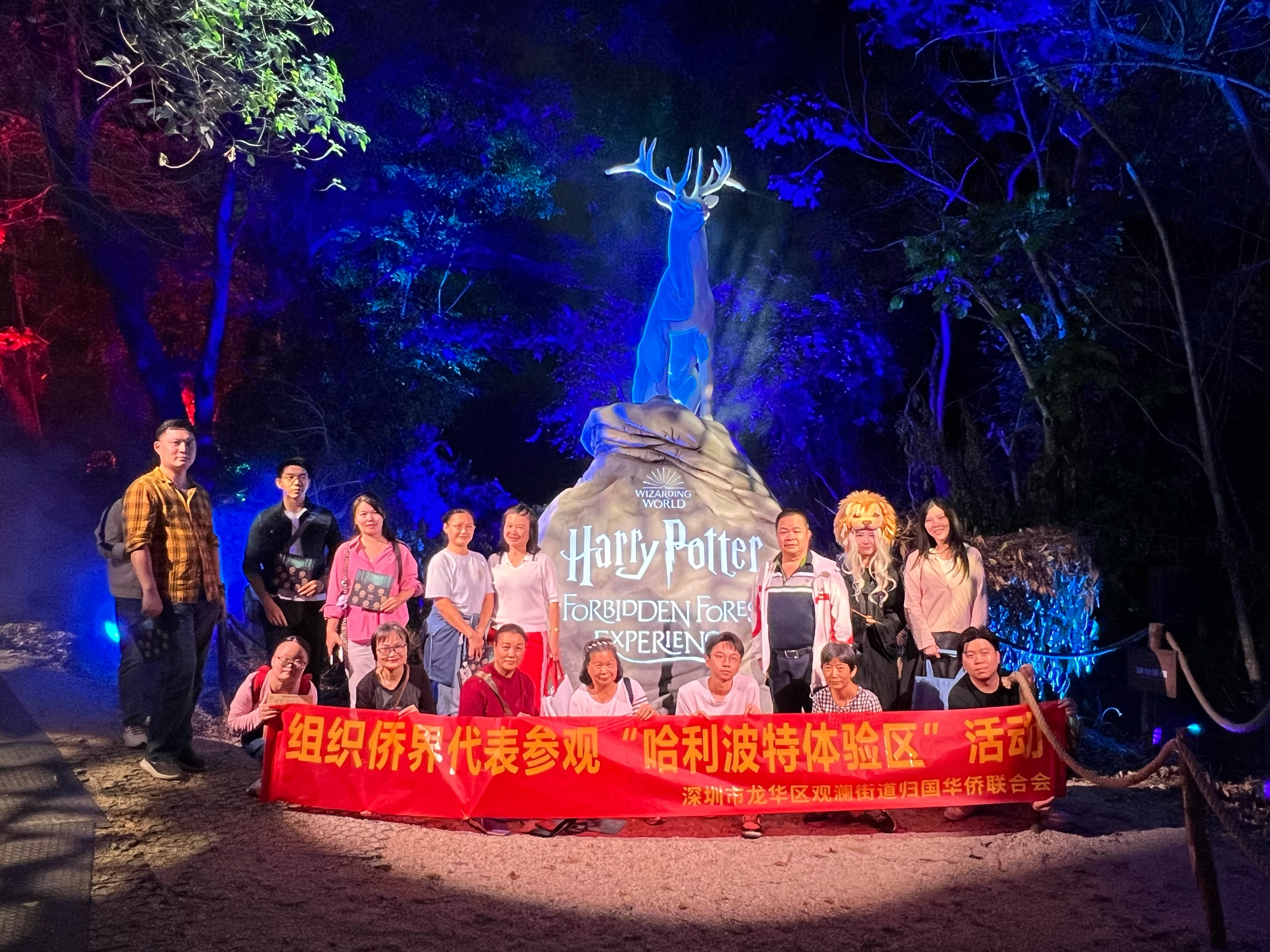 观澜侨胞夜游“哈利·波特”主题景区,感受家乡发展新貌