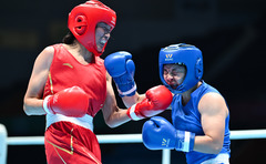 （全运会）（8）拳击——女子66公斤级八分之一决赛：杨柳晋级