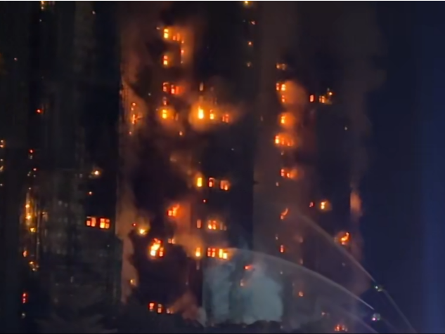 香港大埔居屋发生5级火警 已致36人死亡近279人失联