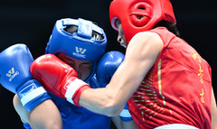 （全运会）（15）拳击——女子66公斤级八分之一决赛：杨柳晋级