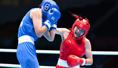 全运会 | 女子拳击66公斤级八分之一决赛：禹立赛晋级（2）