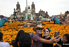 墨西哥城举行亡灵节游行（15）