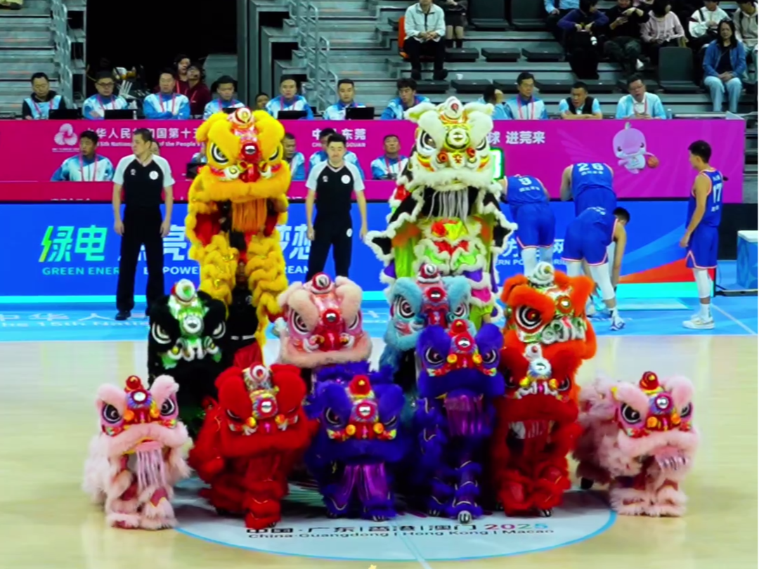 十五运会广东男篮夺冠现场，这群“莞小鹅”萌翻了