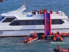 海南消防开展大规模水域救援综合演练