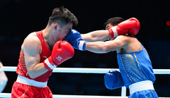 全运会 | 男子拳击71公斤级八分之一决赛：王培成晋级（1）