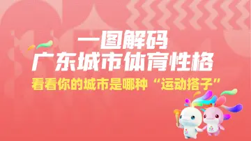 一图解码广东城市体育性格，看看你的城市是哪种“运动搭子”