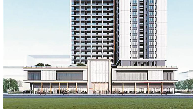 观湖北产业片区16-13-1项目主体结构封顶