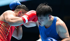 （全运会）（8）拳击——男子92公斤级八分之一决赛：张继磊晋级