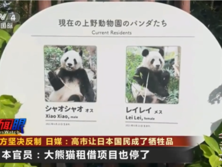 日本政府官员透露：大熊猫租借项目已经停止