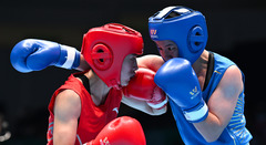 （全运会）（4）拳击——女子50公斤级八分之一决赛：陈鑫丽晋级