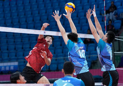 全运会 | 排球男子18岁以下组小组赛：江苏队胜广东队（3）