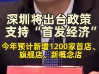 深圳将出台政策支持“首发经济”,今年预计新增1200家首店、旗舰店、新概念店