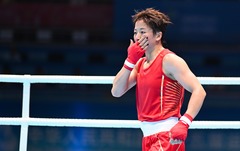 （全运会）（1）拳击——女子50公斤级八分之一决赛：吴愉晋级