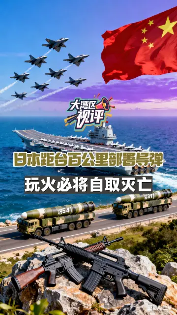 大湾区视评|日本距台百公里部署导弹 玩火必将自取灭亡