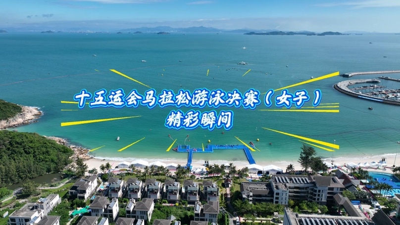 视频｜十五运会女子马拉松游泳决赛在深圳大鹏桔钓沙激情开赛