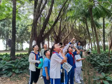 大塘龙社区开展自然科普观鸟活动 亲子携手探索湿地生态