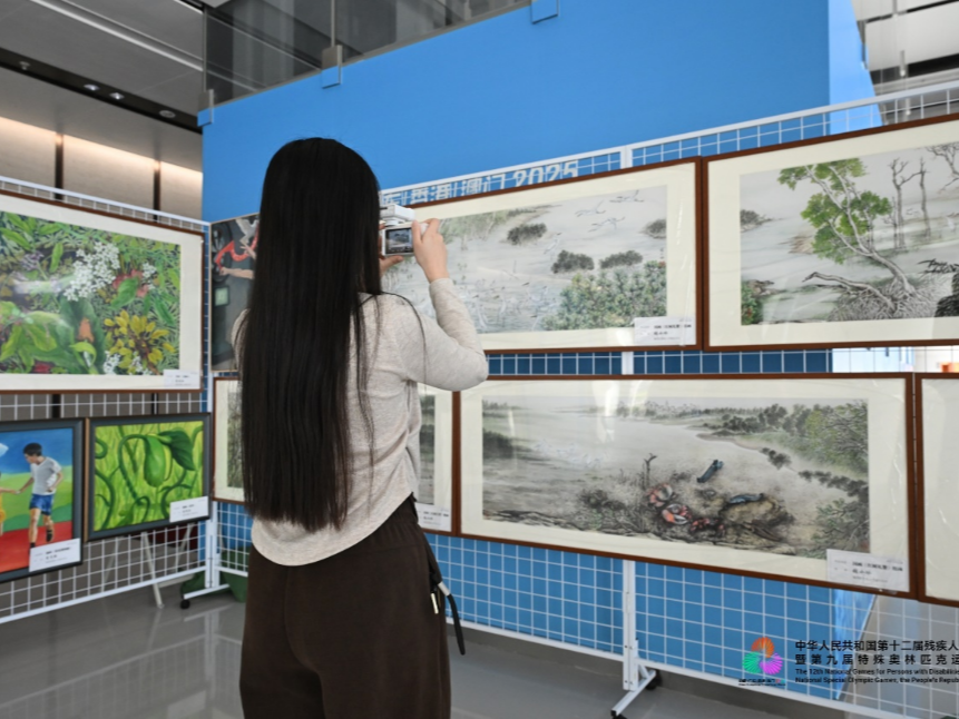 当笔墨丹青邂逅拼搏之志——深圳残特奥会赛场边的特殊画展