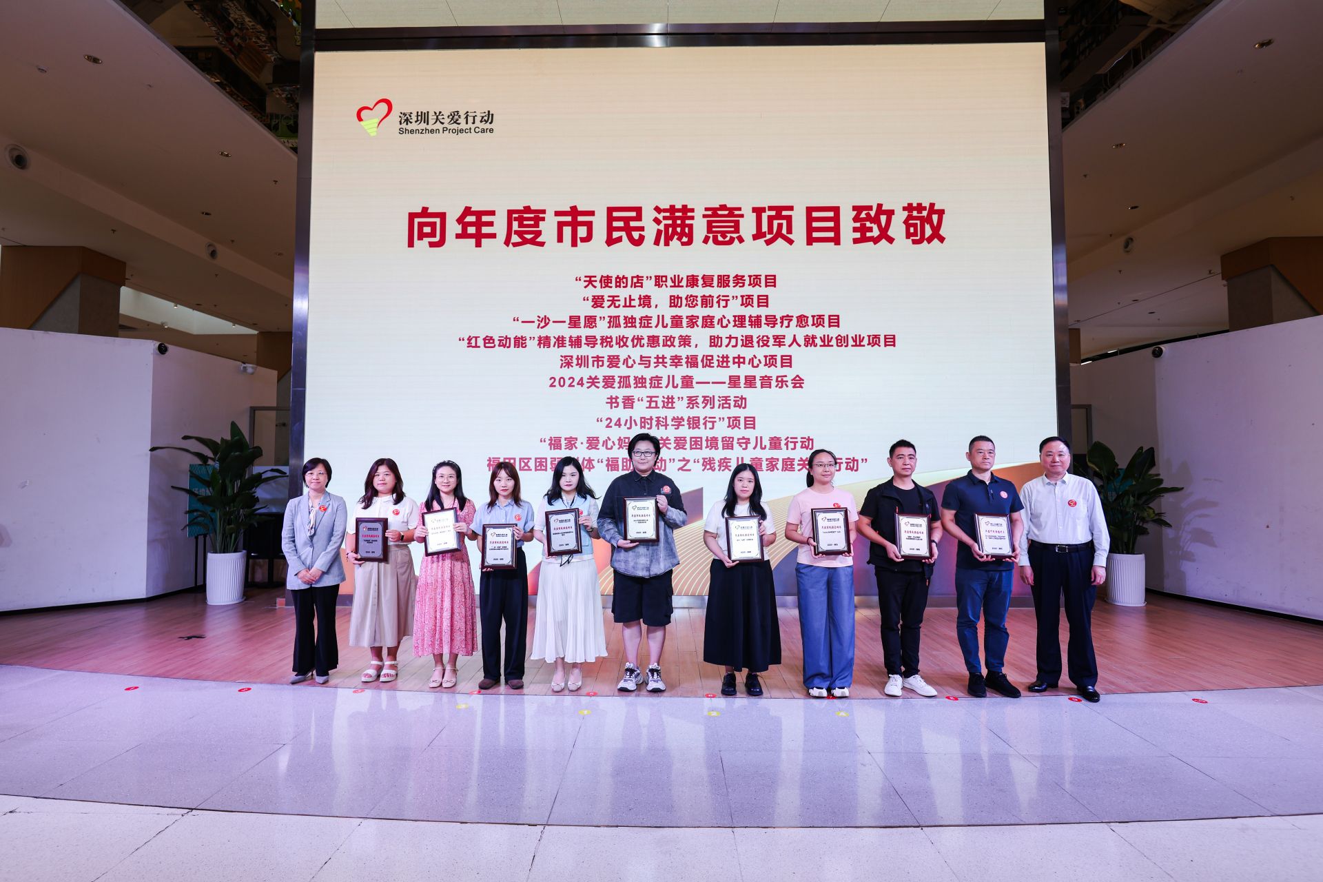 深圳市爱心与共幸福促进中心荣获“年度市民满意项目”