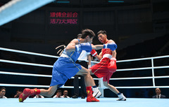 全运会丨拳击男子51公斤级八分之一决赛：张家茂晋级（2）