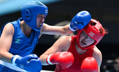 全运会 | 女子拳击66公斤级八分之一决赛：禹立赛晋级（8）