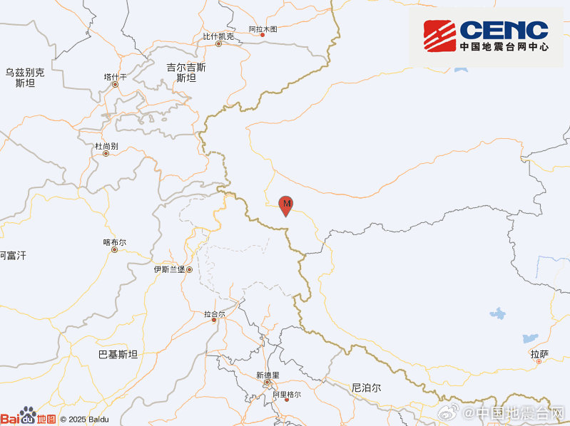 新疆和田地区和康县发生3.6级地震，震源深度93千米