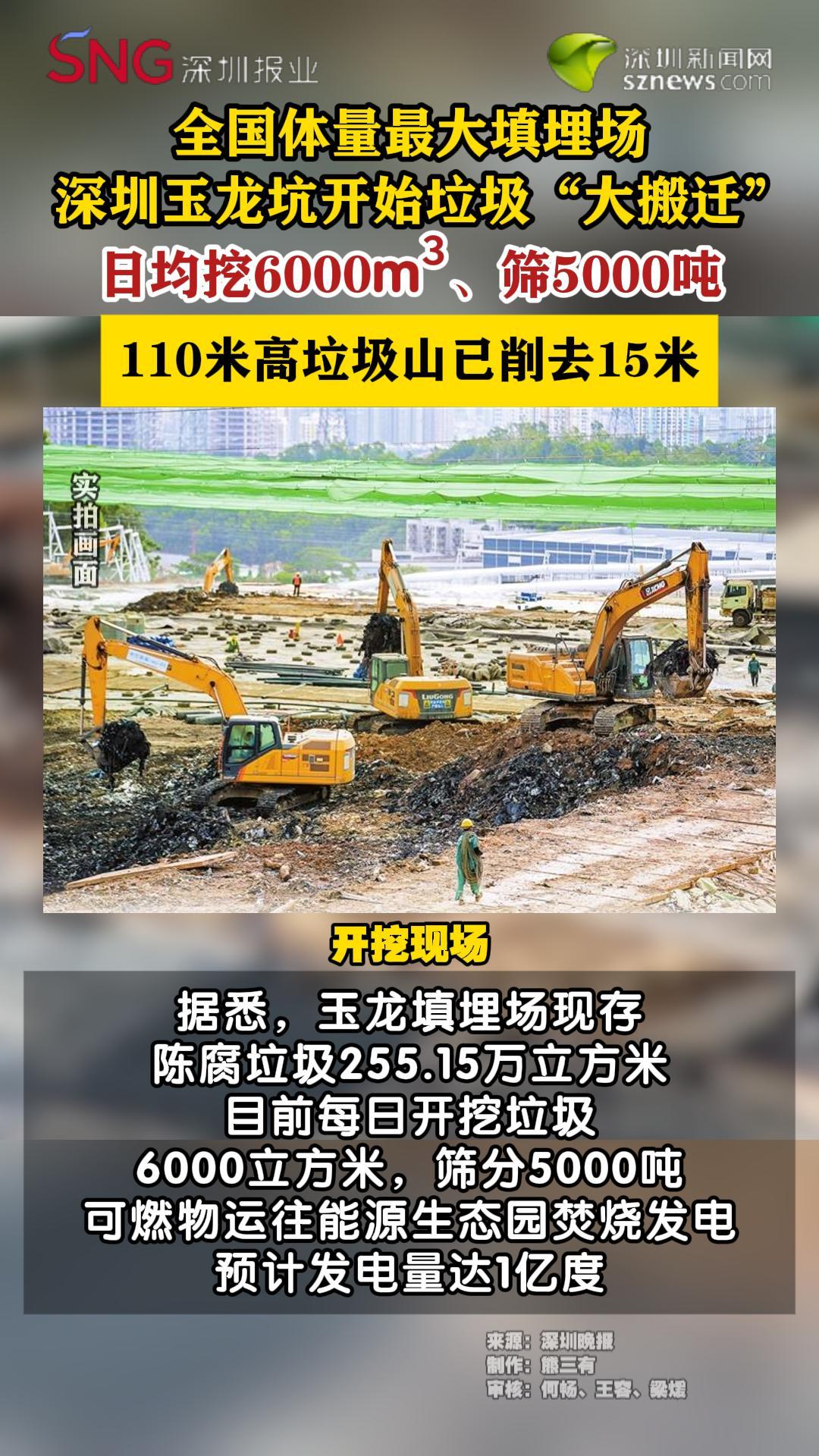 深圳开挖全国体量最大填埋场