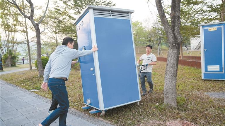 九围生态库游客量激增 增设临时公厕让“方便”更方便