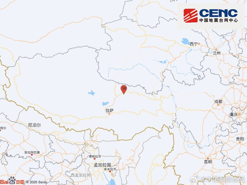 西藏那曲市比如县发生4.9级地震 县城无明显震感