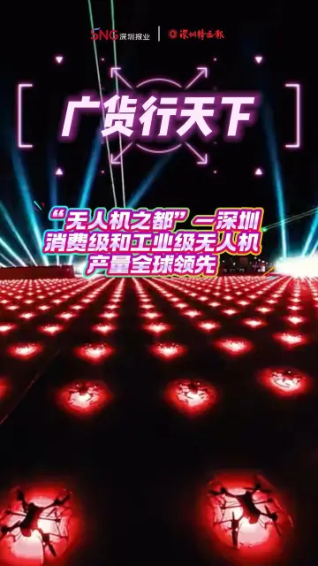 广货行天下丨“无人机之都”—深圳消费级和工业级无人机产量全球领先