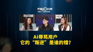 晶报10分钟｜AI辱骂用户  它的“叛逆”是谁的错？