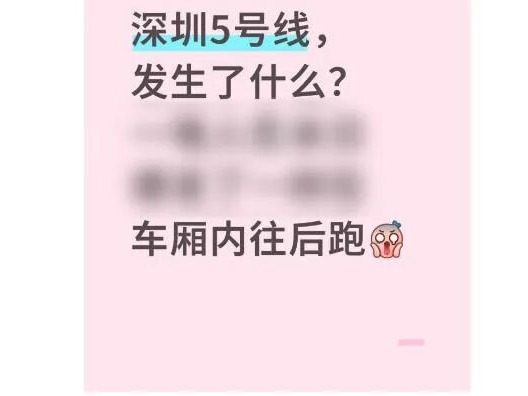 深圳地铁通报：一乘客因情绪失控导致周围乘客避让，已被带离进行安抚