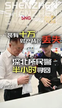 新春走基层丨装有十万财产背包丢失,深北所民警半小时寻回