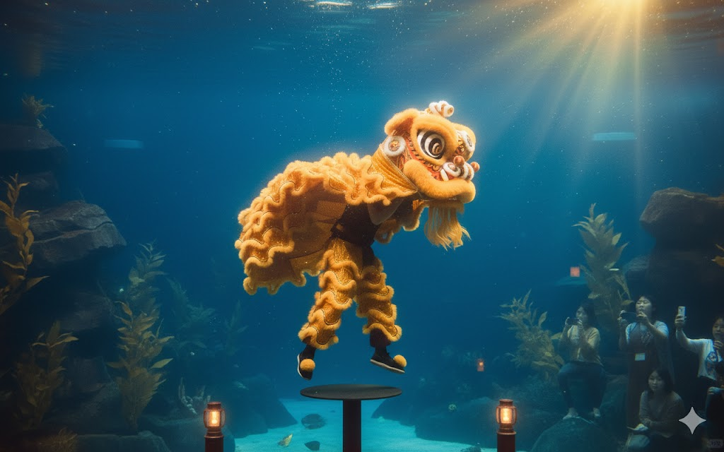 来深过年必打卡！小梅沙水下双狮贺春、花海迎新年味儿浓